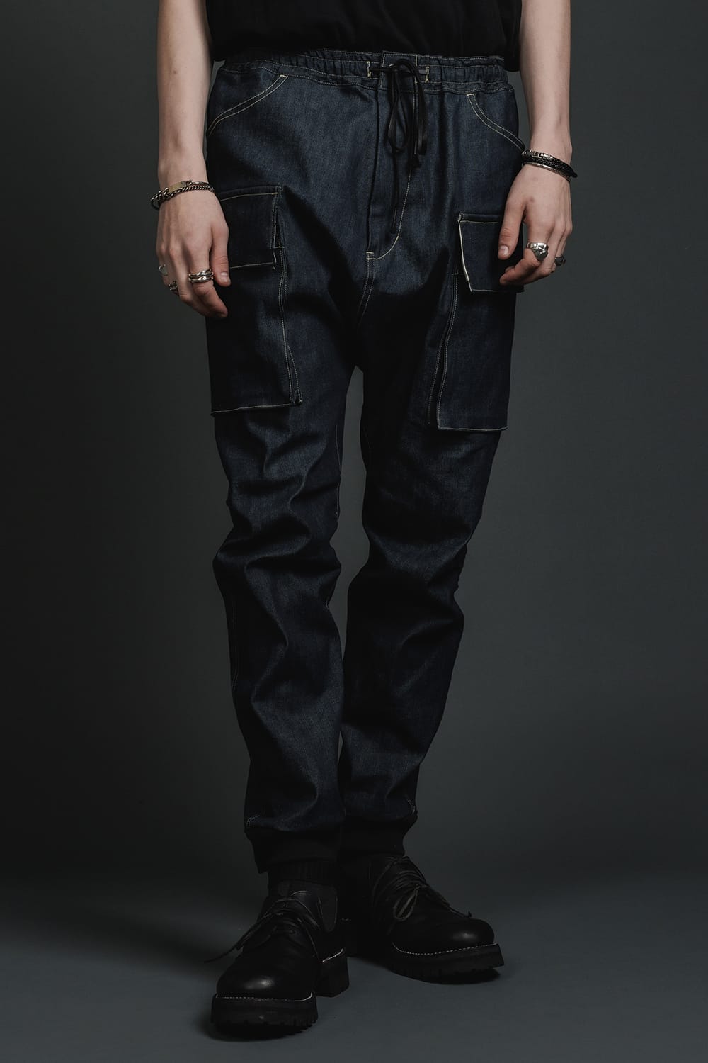Denim Jogger Pants Indigo
