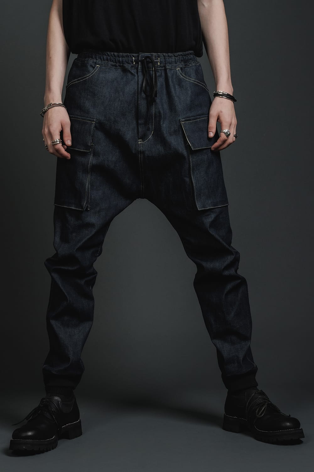 Denim Jogger Pants Indigo