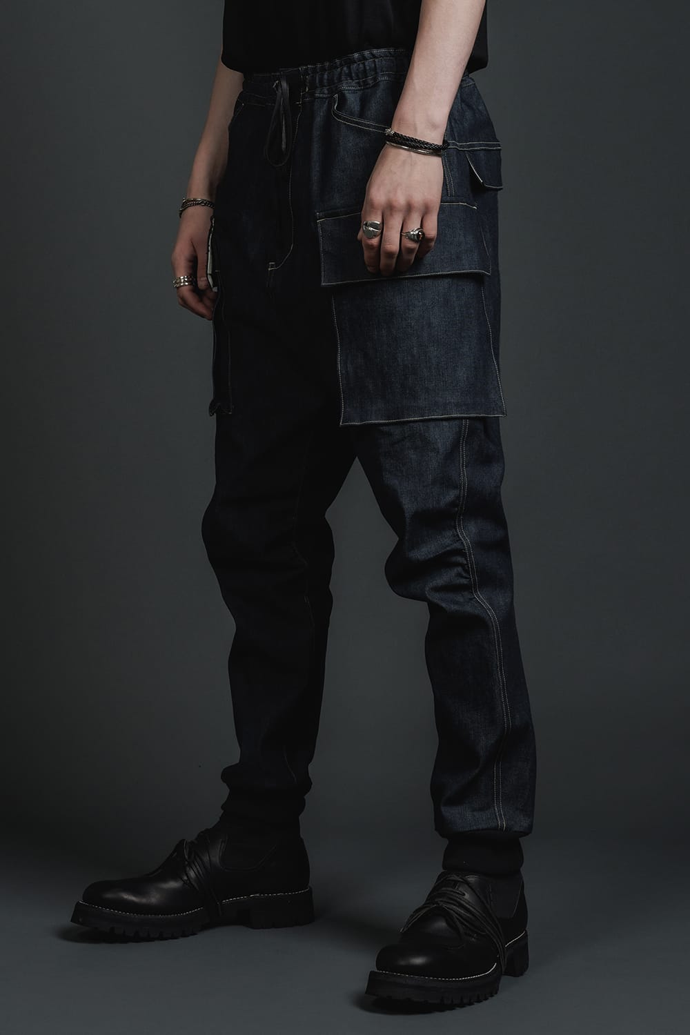 Denim Jogger Pants Indigo