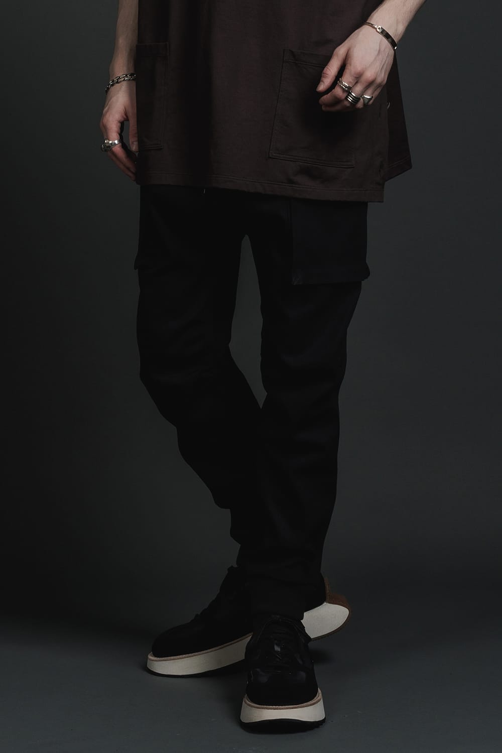 デニム ジョガー パンツ ブラック