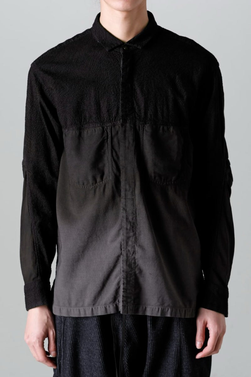 Embroidered Cloth Gradation Dye Shirt