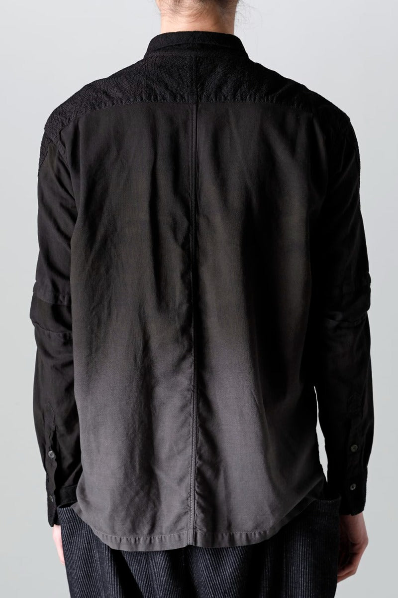 Embroidered Cloth Gradation Dye Shirt