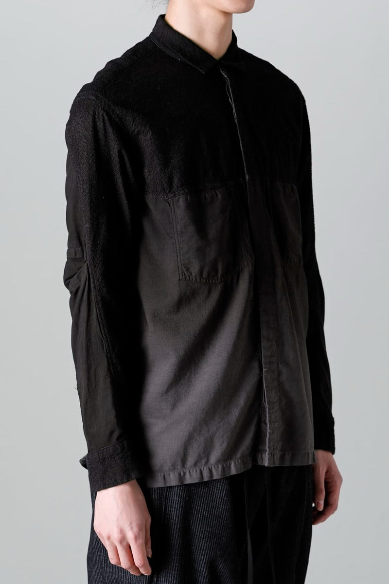 Embroidered Cloth Gradation Dye Shirt