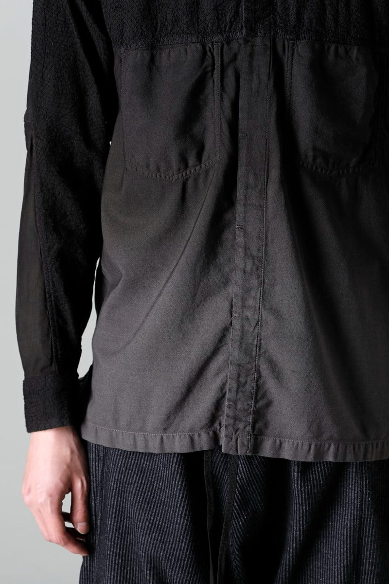 Embroidered Cloth Gradation Dye Shirt