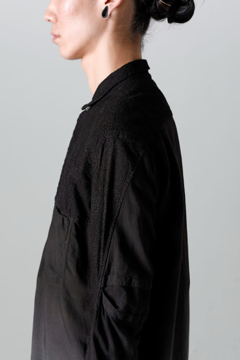 Embroidered Cloth Gradation Dye Shirt