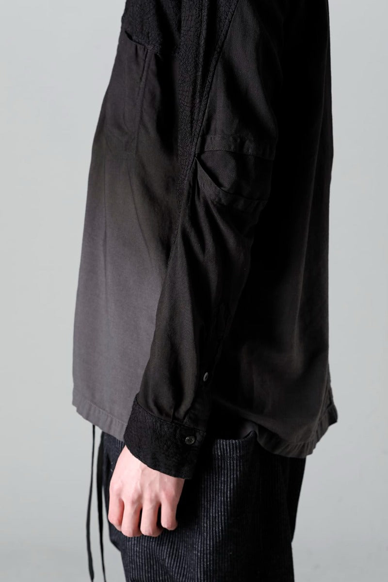 Embroidered Cloth Gradation Dye Shirt