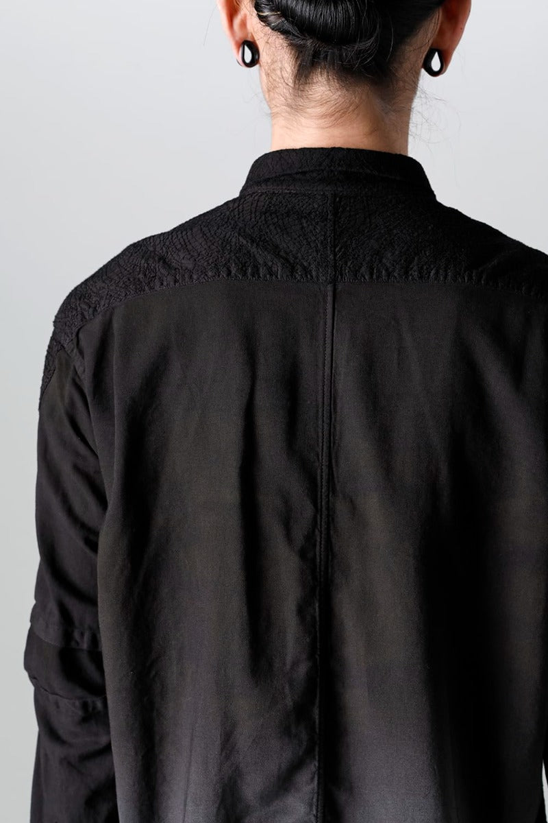 Embroidered Cloth Gradation Dye Shirt