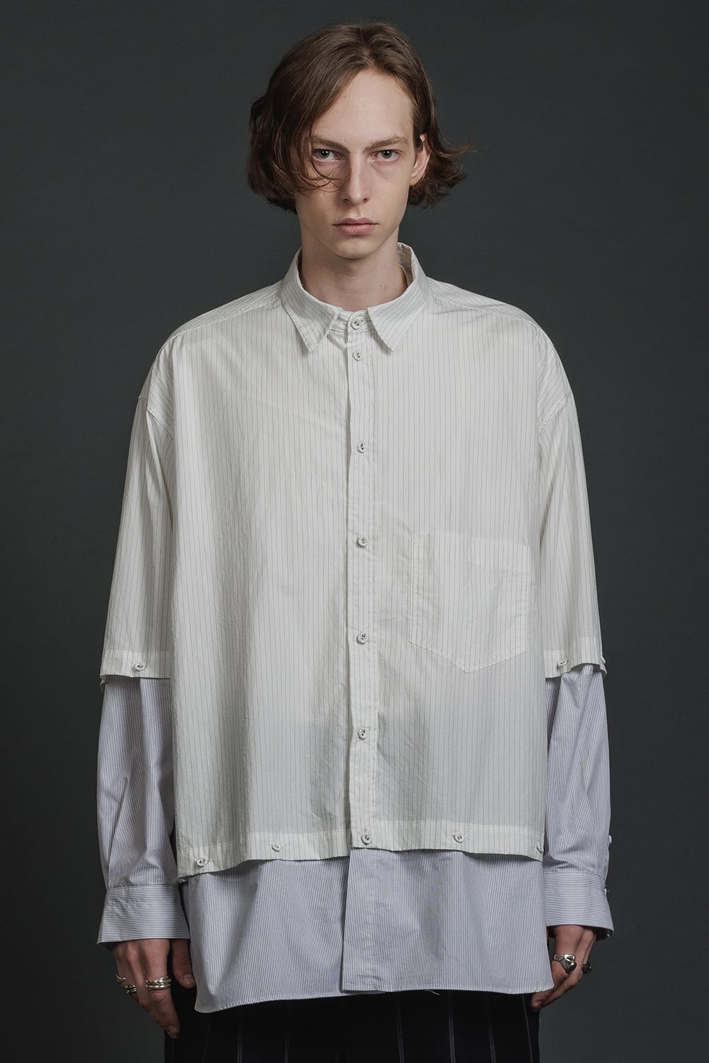 Stripe Detachable Shirt