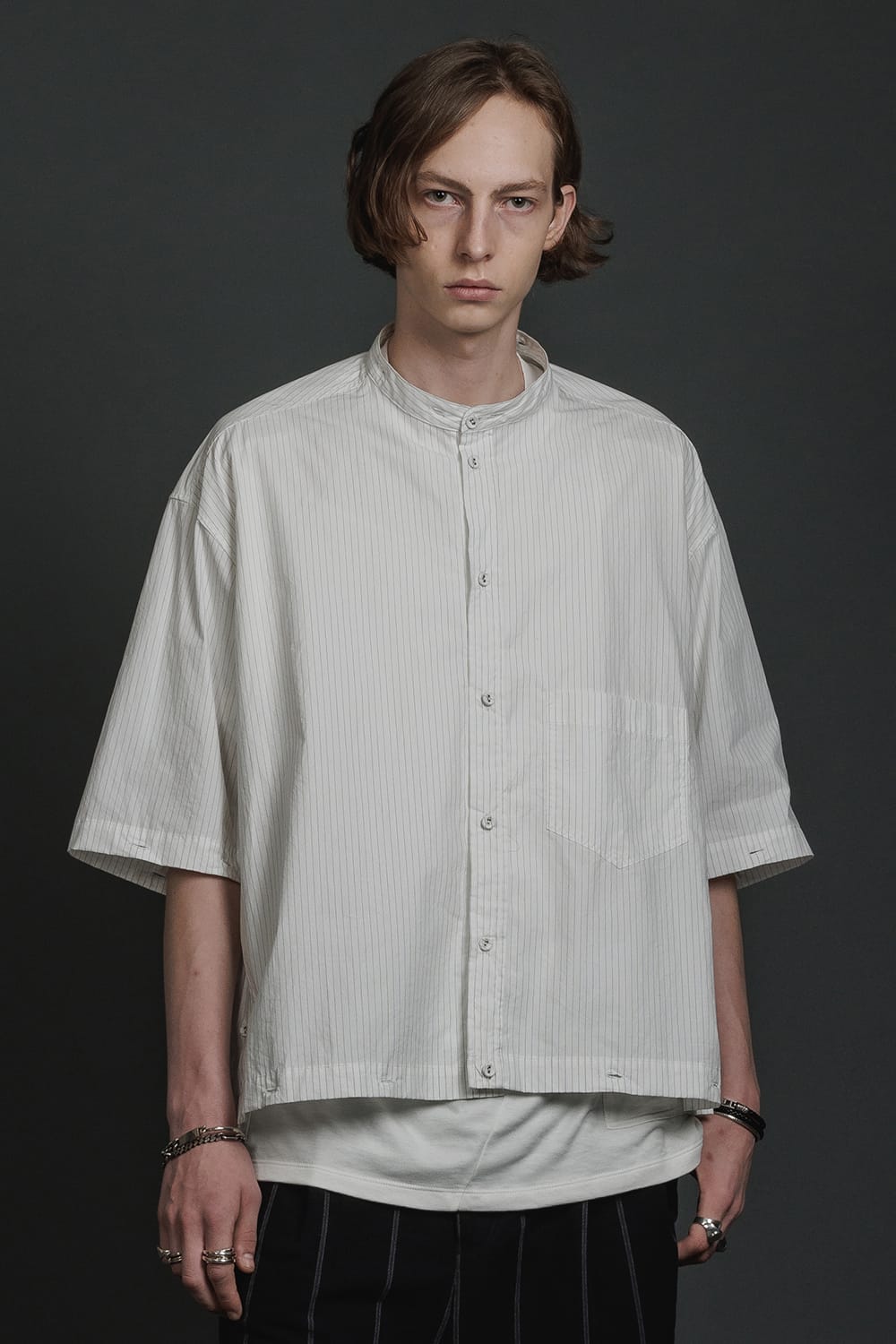 Stripe Detachable Shirt