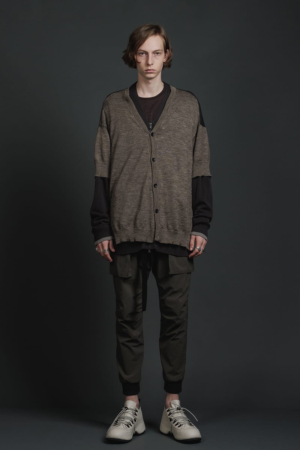 Double Layerd Front Cardigan