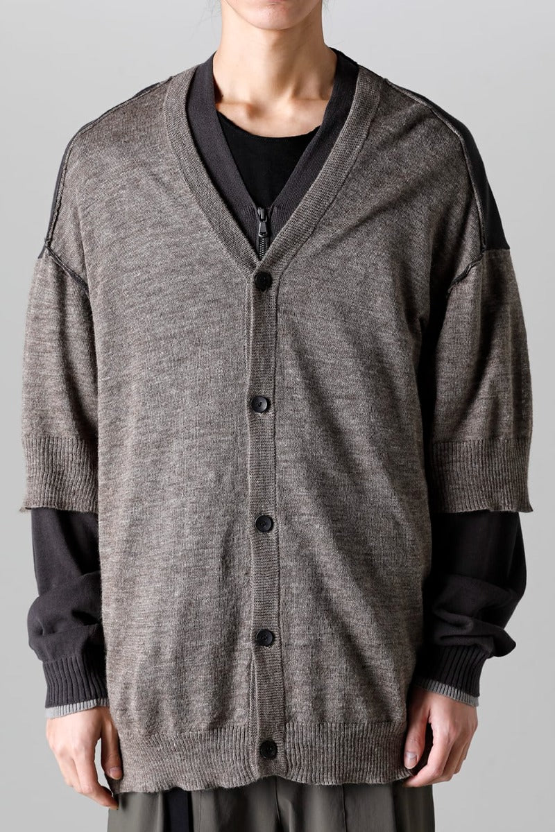 Double Layerd Front Cardigan