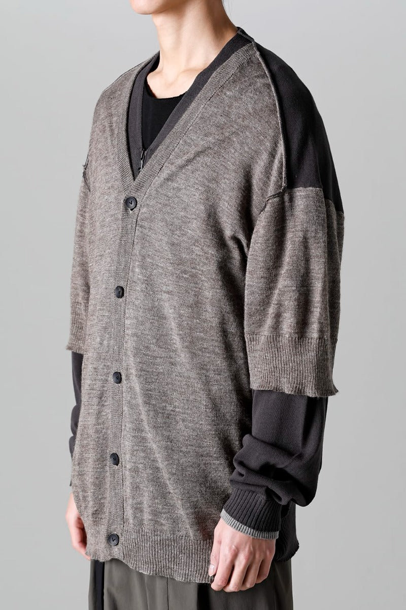 Double Layerd Front Cardigan