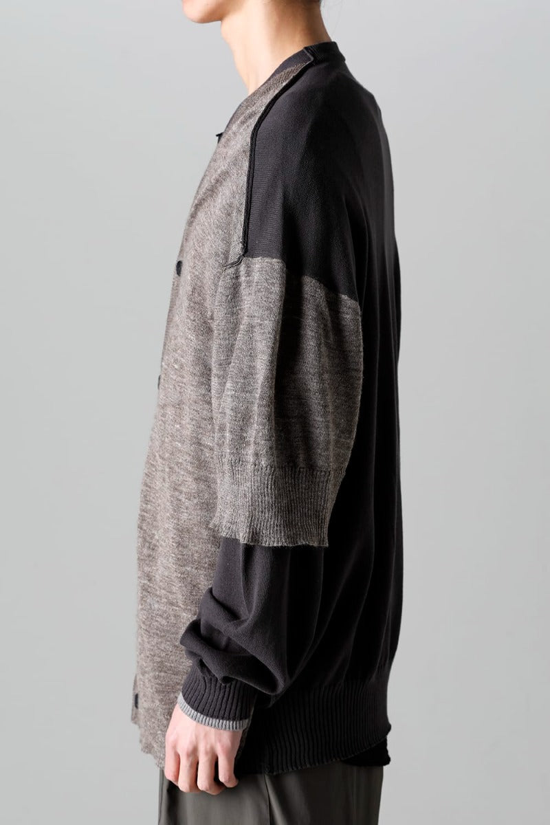 Double Layerd Front Cardigan