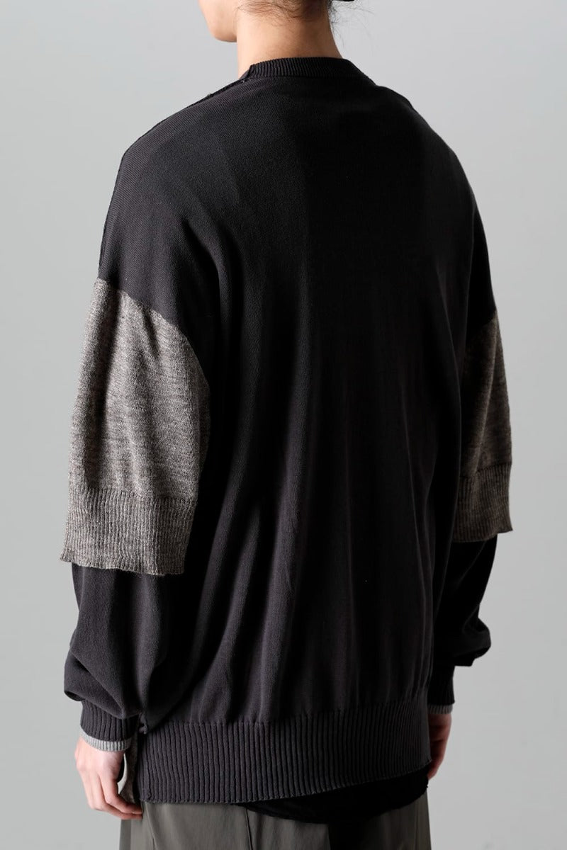 Double Layerd Front Cardigan