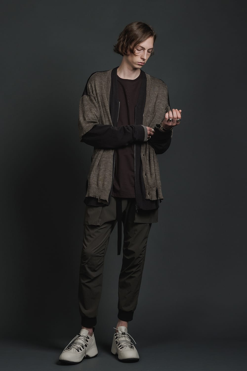 Double Layerd Front Cardigan