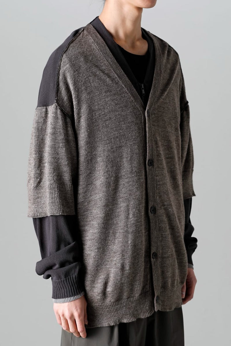 Double Layerd Front Cardigan