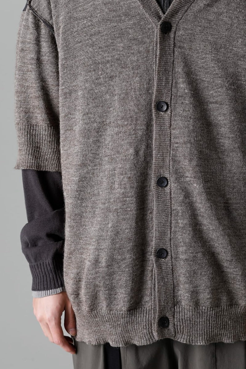 Double Layerd Front Cardigan