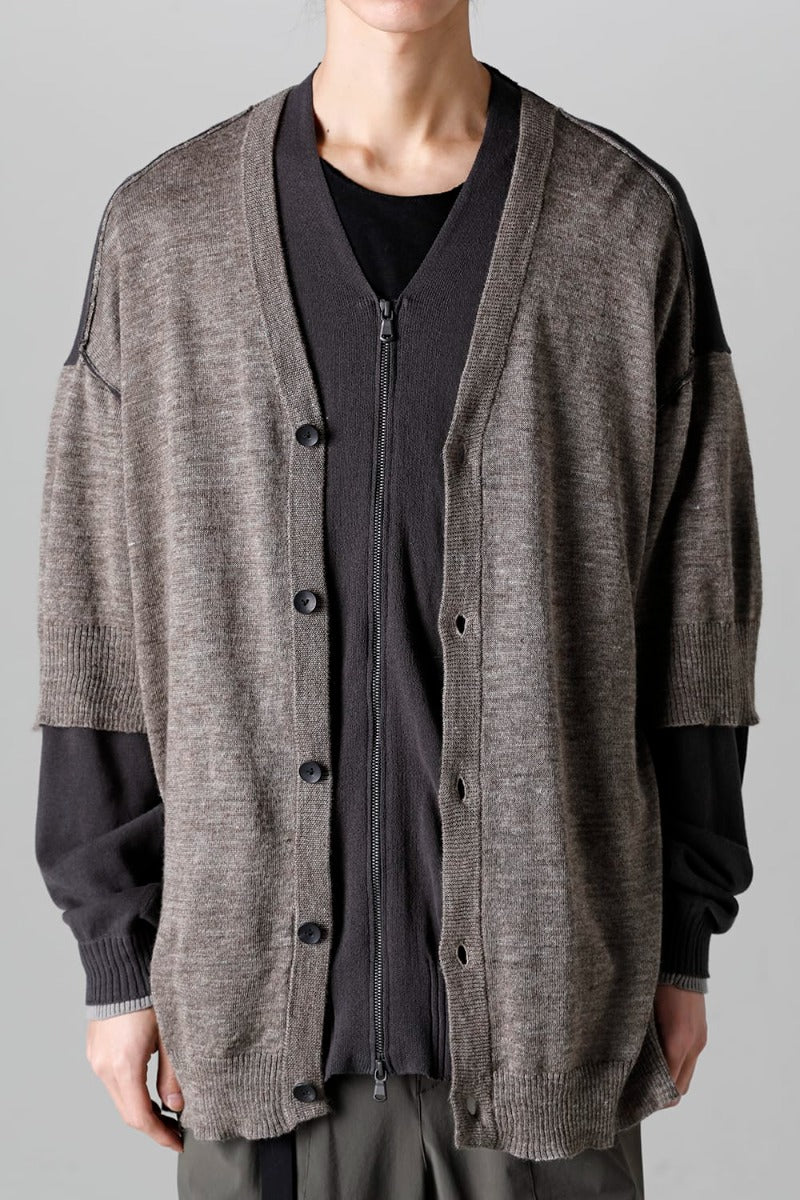 Double Layerd Front Cardigan