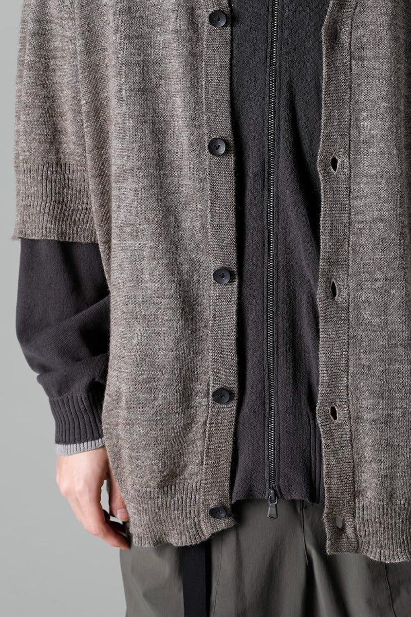 Double Layerd Front Cardigan