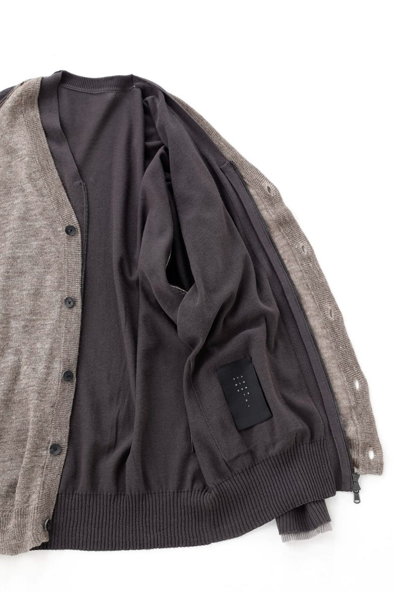 Double Layerd Front Cardigan