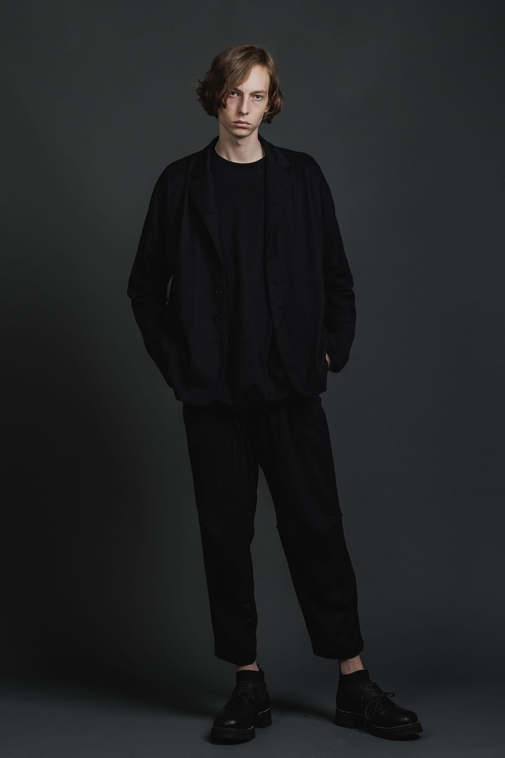 Jersey Drawstrings Pants Black