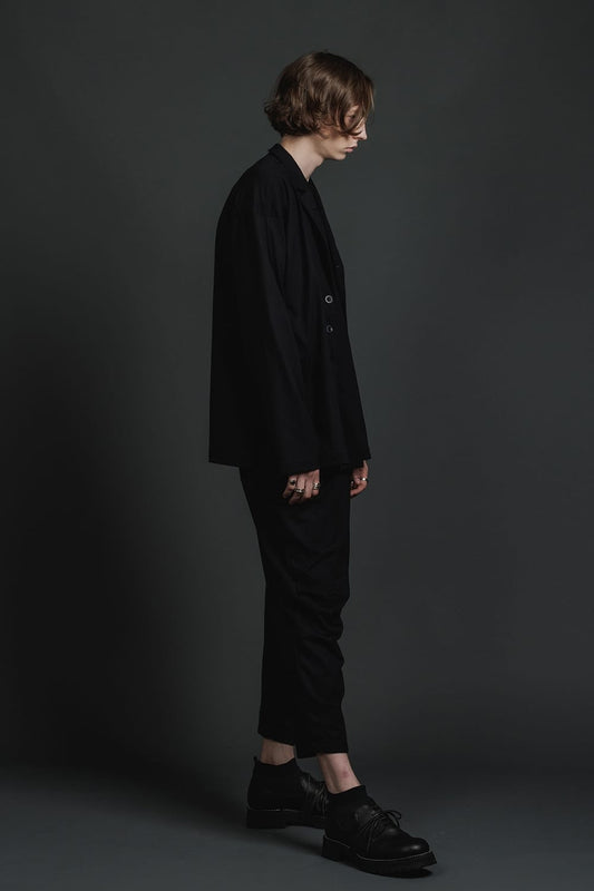 Jersey Drawstrings Pants Black