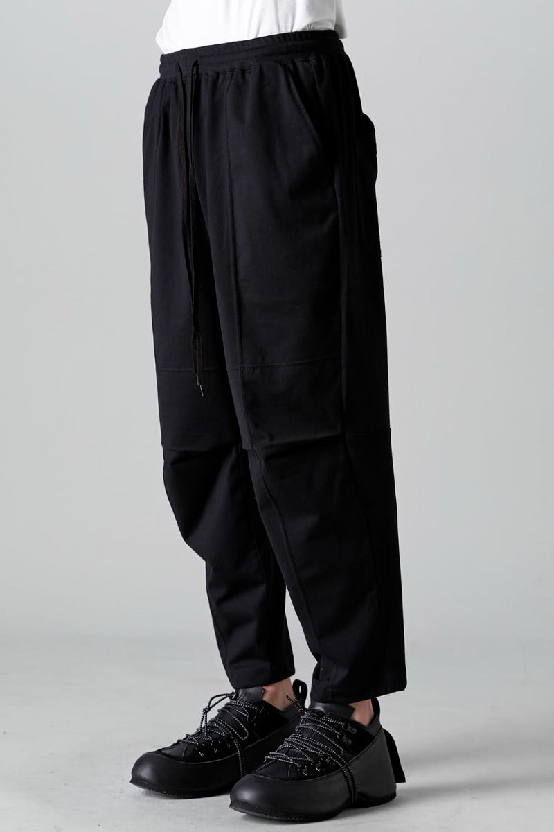 Jersey Drawstrings Pants Black