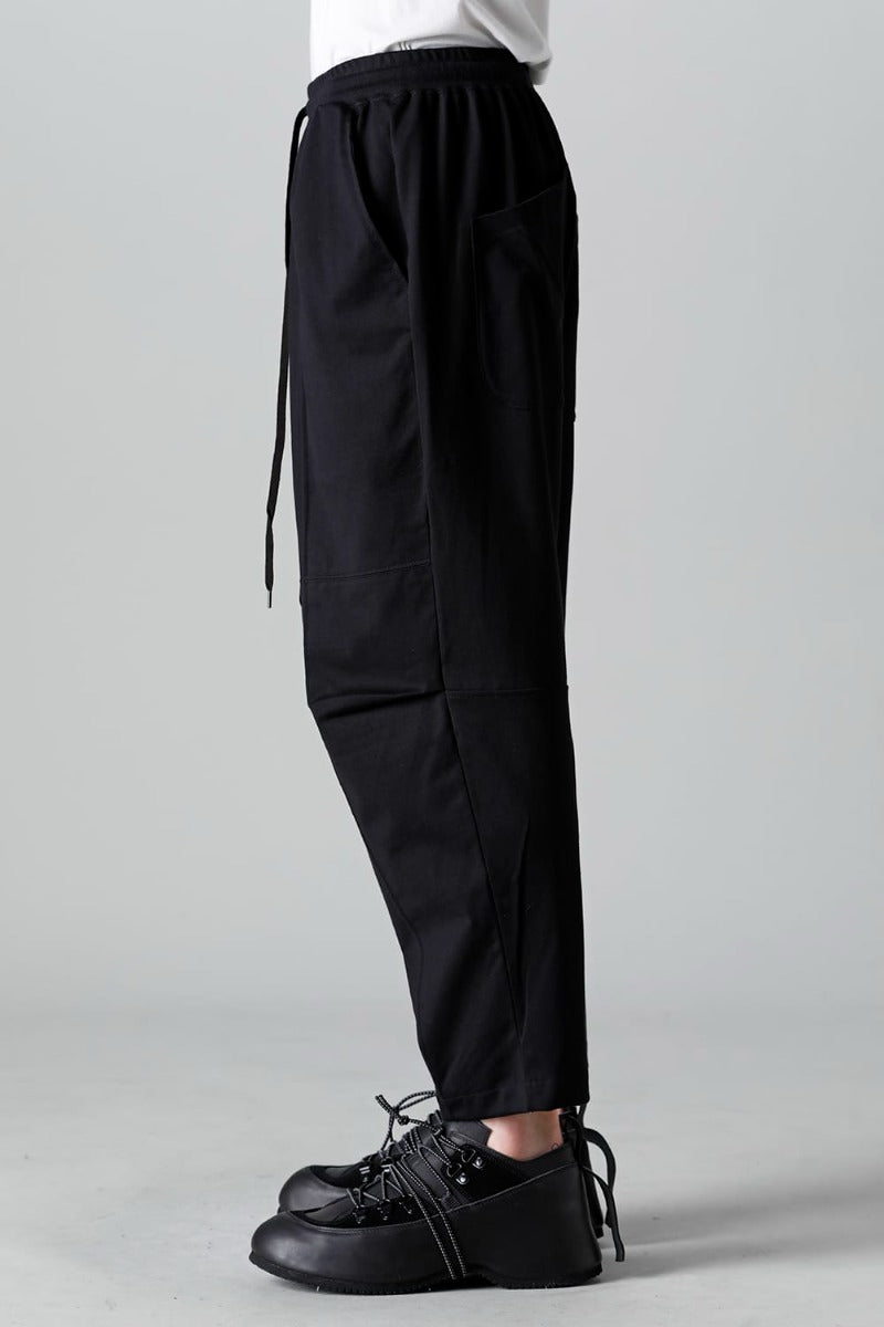 Jersey Drawstrings Pants Black