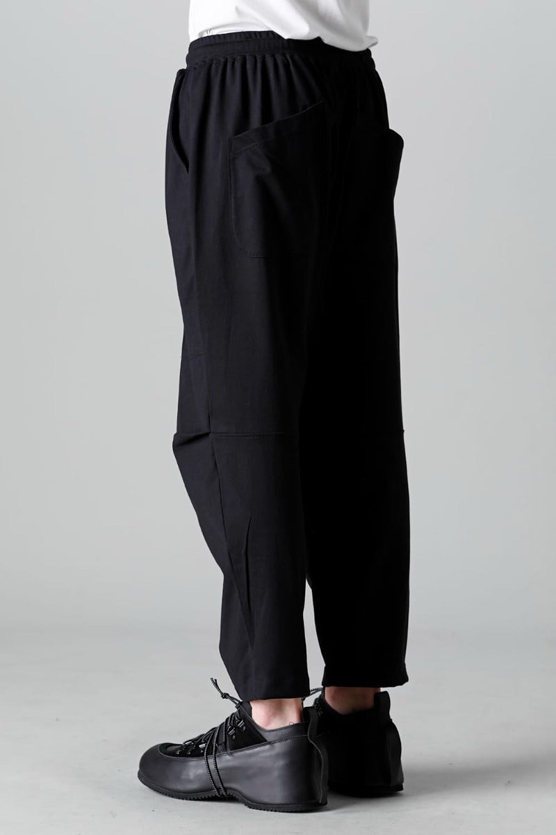 Jersey Drawstrings Pants Black