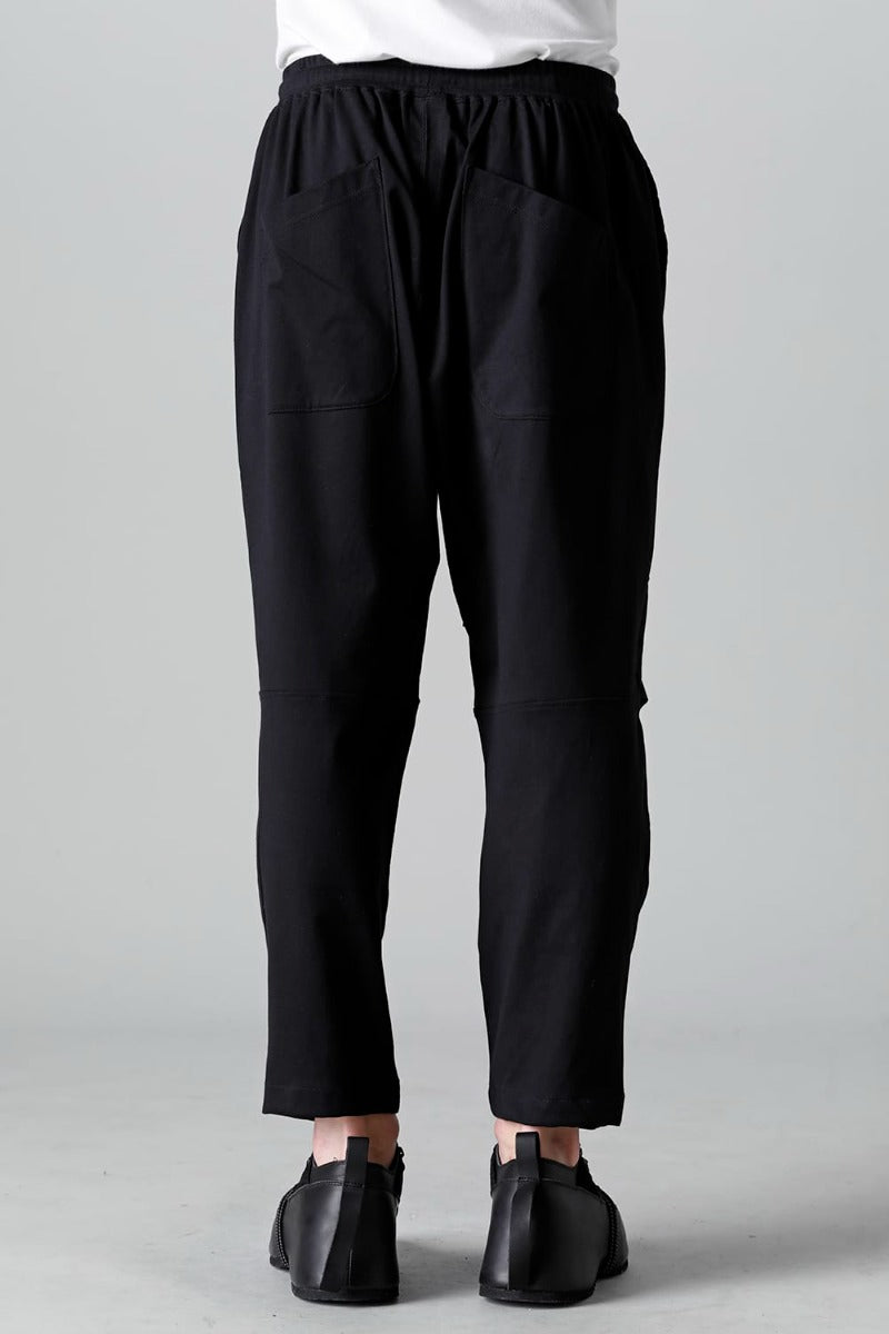 Jersey Drawstrings Pants Black
