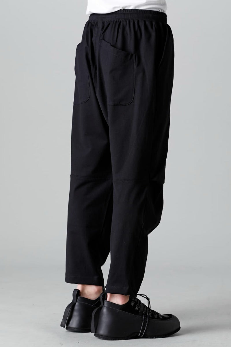 Jersey Drawstrings Pants Black