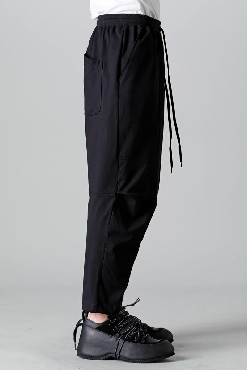 Jersey Drawstrings Pants Black