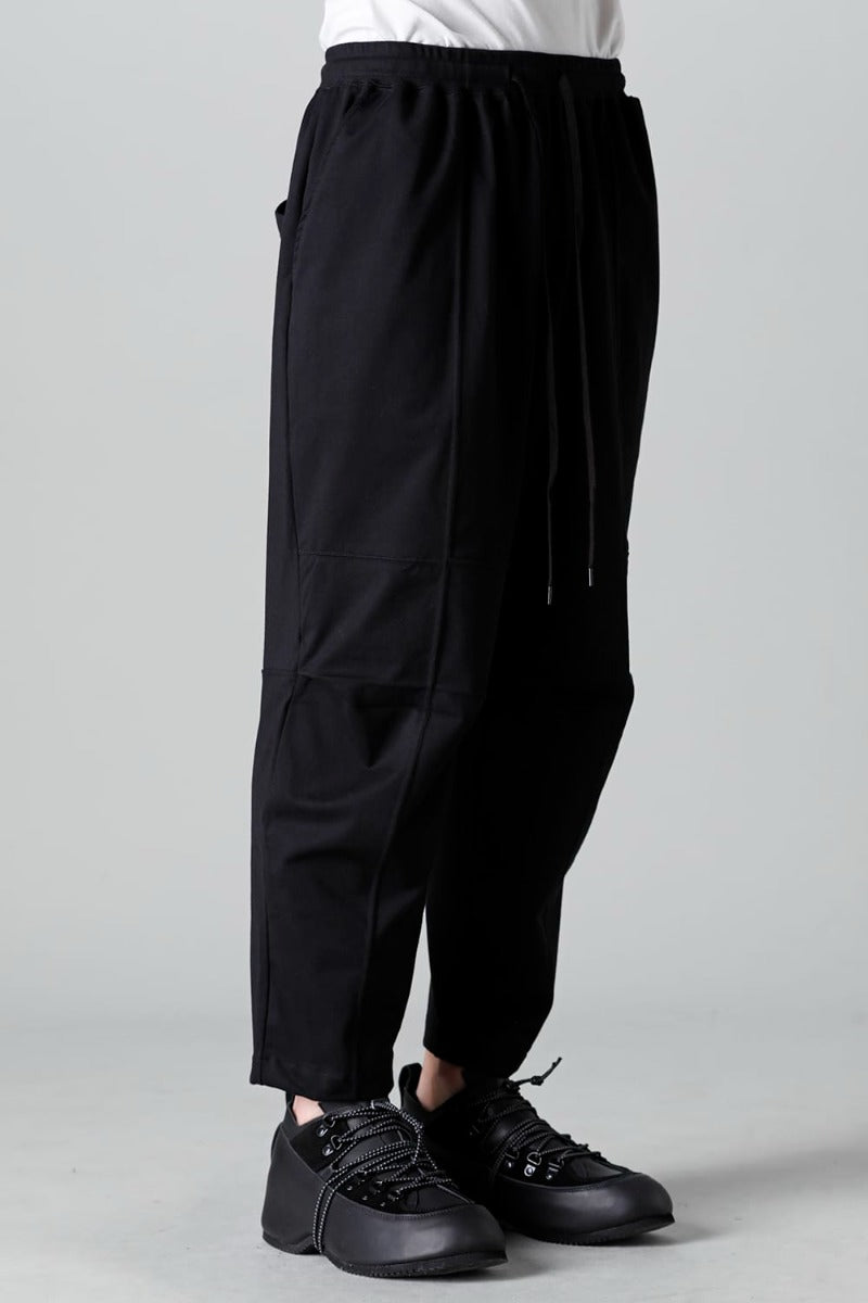 Jersey Drawstrings Pants Black
