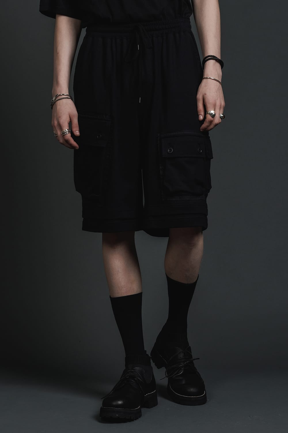 ジャージー ショート パンツ ブラック