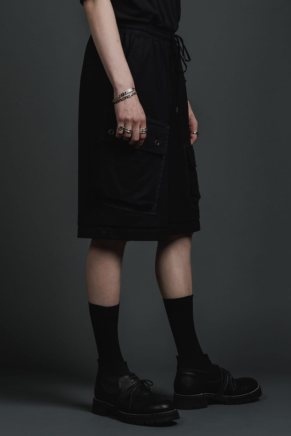 ジャージー ショート パンツ ブラック