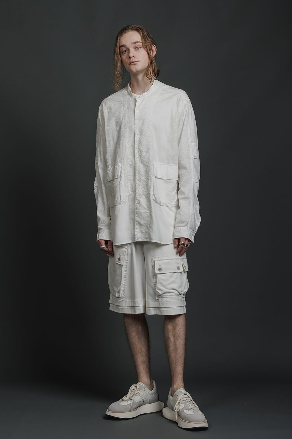 ジャージー ショート パンツ オフホワイト