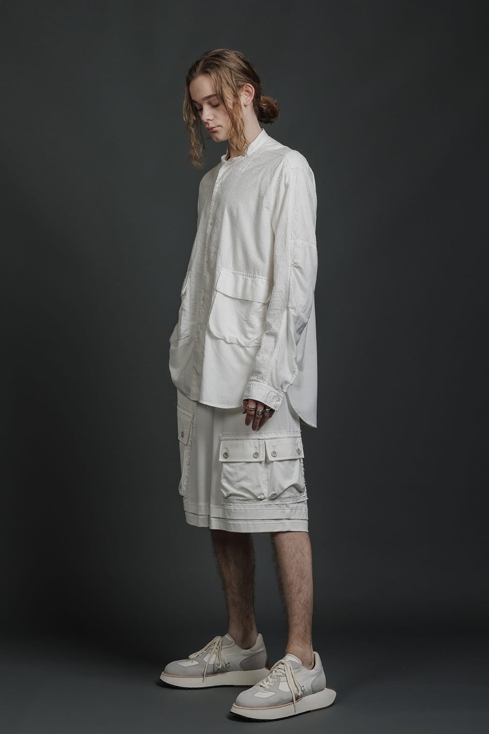 ジャージー ショート パンツ オフホワイト