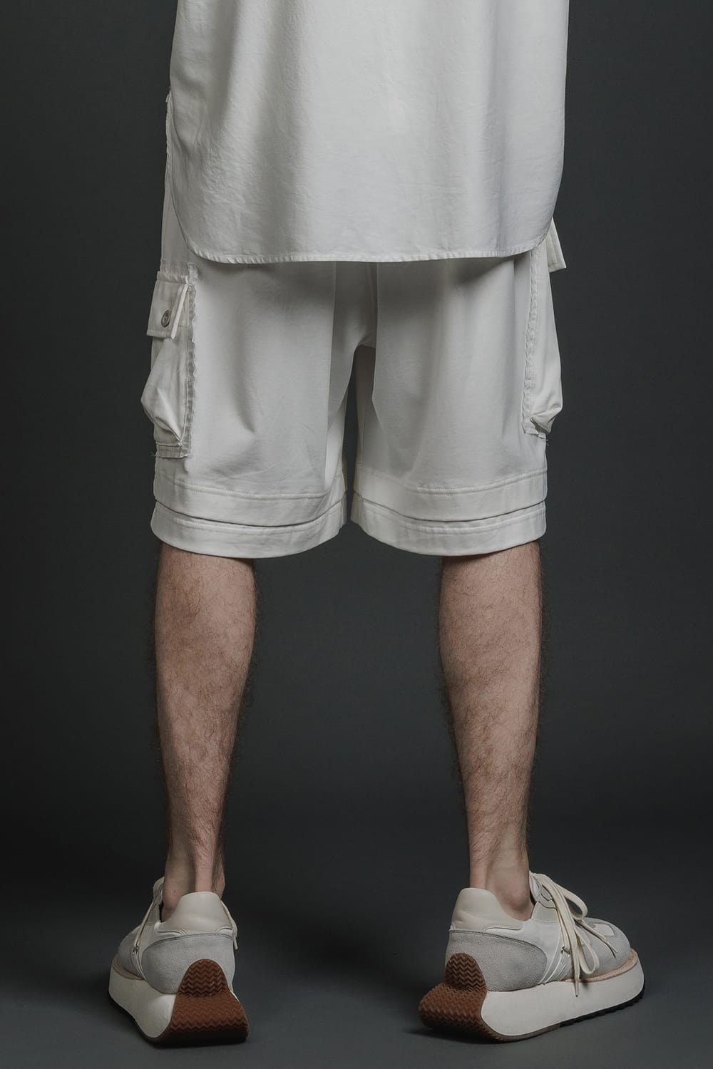 ジャージー ショート パンツ オフホワイト