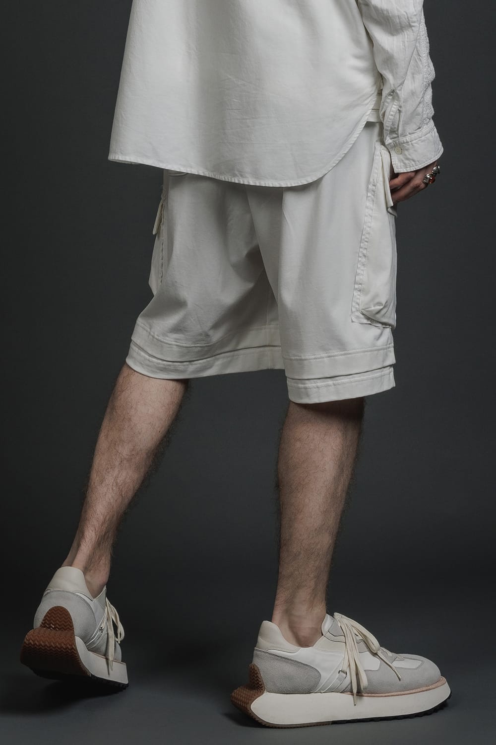 ジャージー ショート パンツ オフホワイト