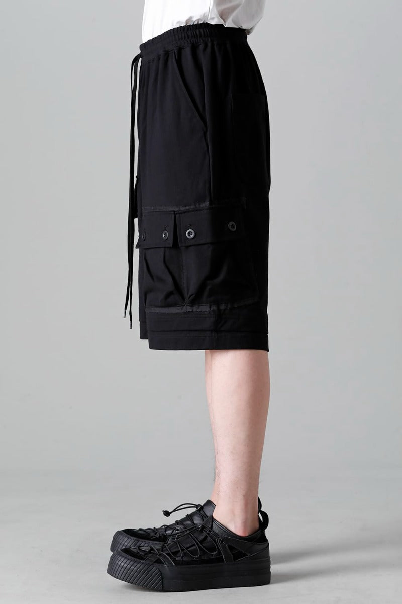 ジャージー ショート パンツ ブラック