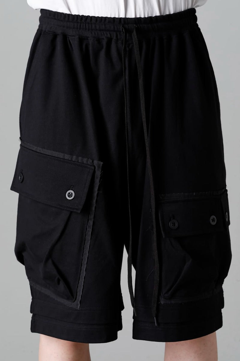 ジャージー ショート パンツ ブラック