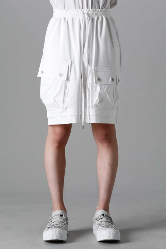ジャージー ショート パンツ オフホワイト