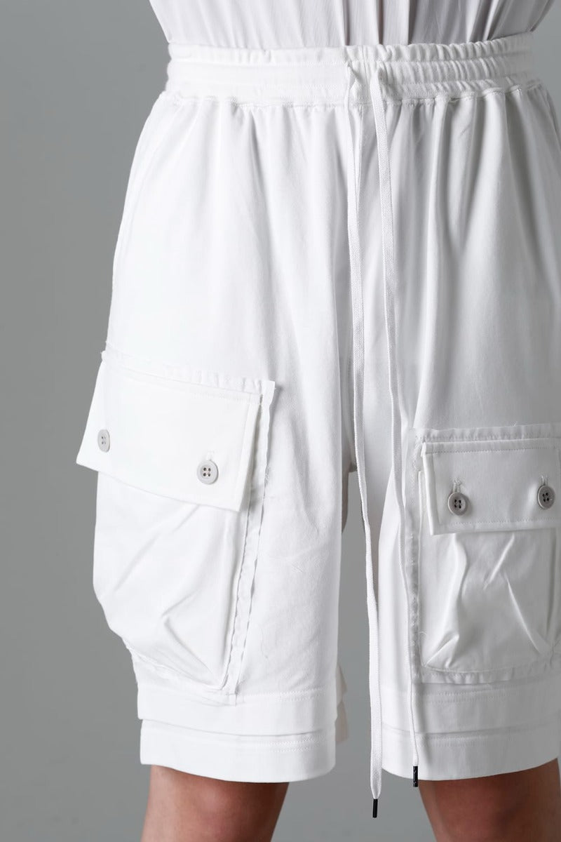 ジャージー ショート パンツ オフホワイト