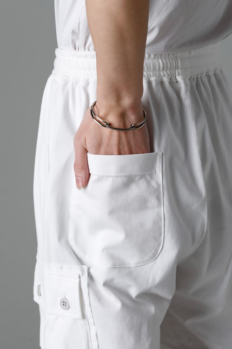 ジャージー ショート パンツ オフホワイト