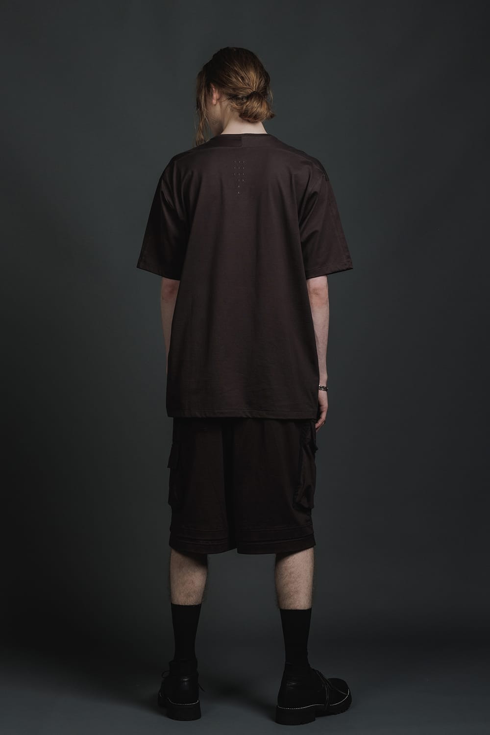 Short Sleeve Printed T-Shirt  Brown Gray