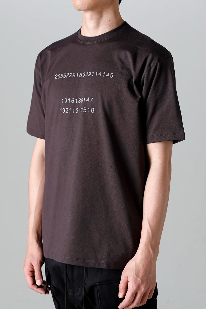 Short Sleeve Printed T-Shirt  Brown Gray