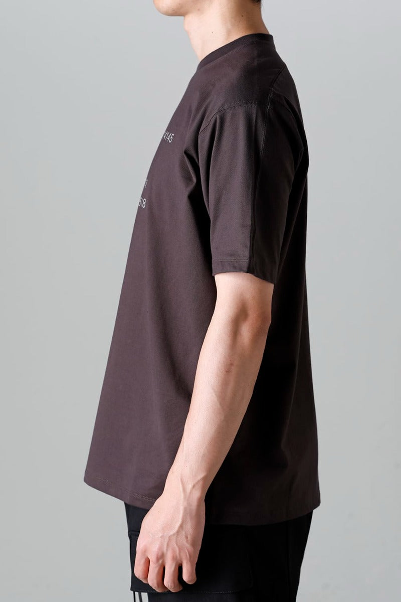 Short Sleeve Printed T-Shirt  Brown Gray