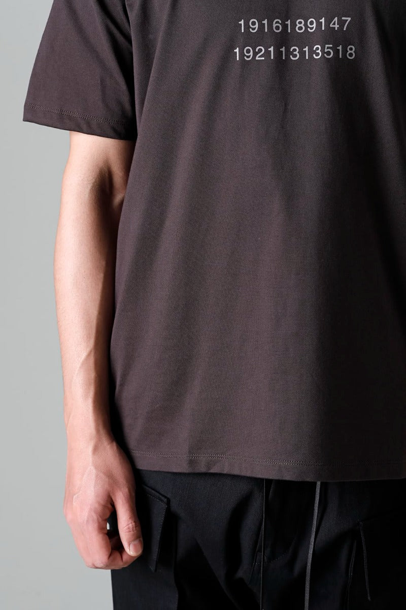 Short Sleeve Printed T-Shirt  Brown Gray