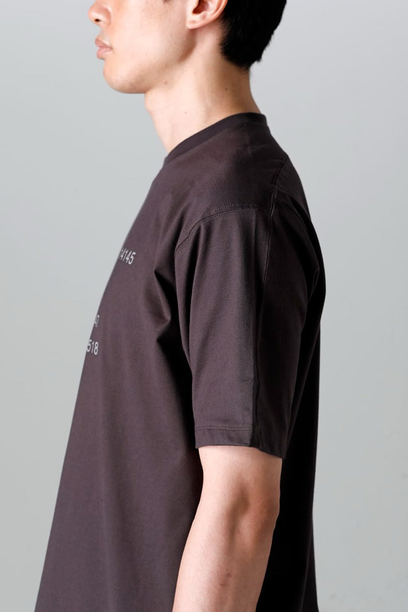 Short Sleeve Printed T-Shirt  Brown Gray