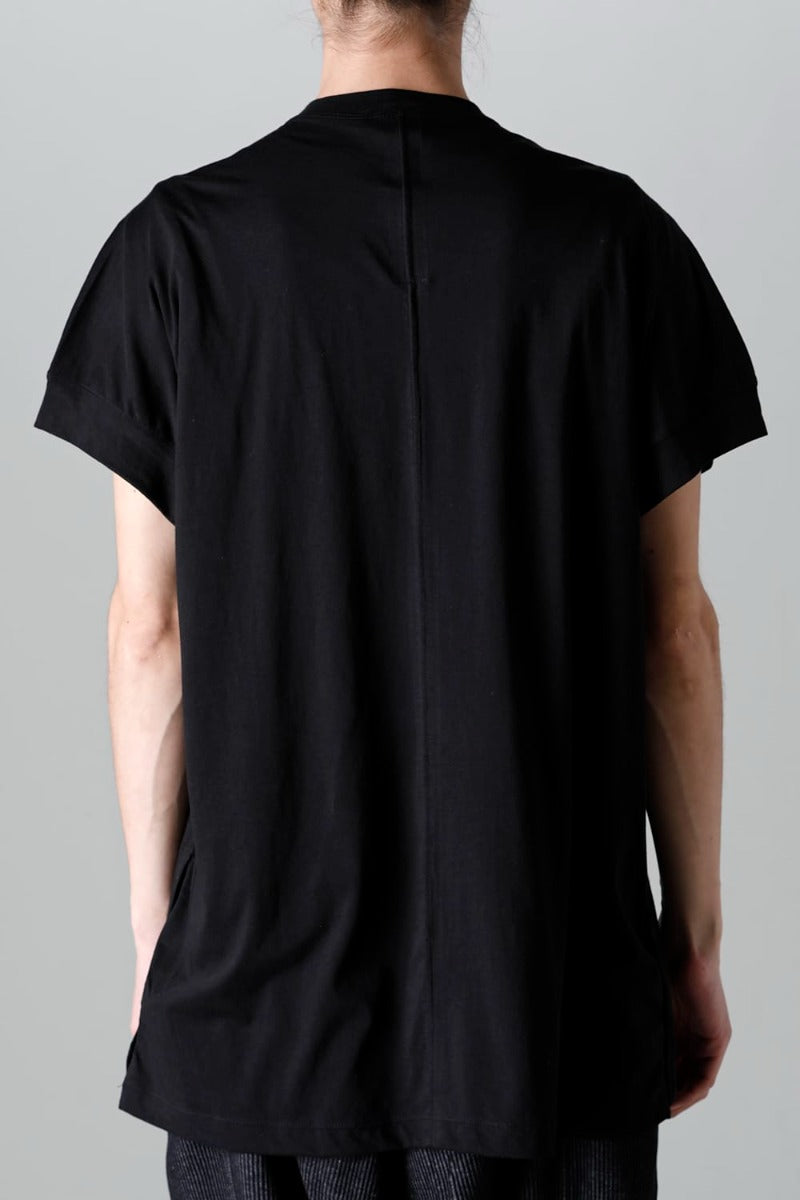 ダブルレイヤード半袖Tシャツ  ブラック